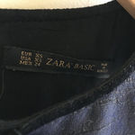 ZARA Black Gold Floral Straight Cut Dress Photo 4