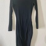 Pam & Gela ASYMMETRIC BLACK RUCHE KNIT DRESS Photo 1