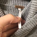 Free People  Heather Grey Ribbed Softly Structured Turtleneck Tunic Sweater - XS Photo 1