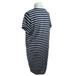 J.Crew Navy Blue White Striped Short Sleeve Crew Neck T Shirt Mini Dress Size 2X Photo 1