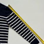 J. Crew Factory Navy & White Ruffle Collar Striped Sweater Photo 6