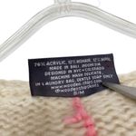 Wooden Ships Anthropologie  Sweater Pink Check Plaid Mohair Wool Blend Photo 4