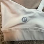 Lululemon  Energy Bra White Strappy Back Women's Size 6 Activewear Support Padded Photo 3