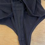 Madewell  Womens Long Sleeve Wrap Front‎ Bodysuit Black Size Medium Photo 4