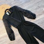 Vintage‎ 1980’s black metallic puff sleeve jumpsuit Size 8 Photo 1