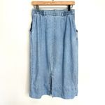 Vintage 100% Cotton Denim Jean Skirt Midi Sz 12 By Nancy Bolen For City Girl Photo 2