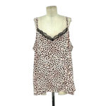 Torrid Sophie Satin Lace Trim Swing Cami Cheetah Leopard Print Plus Size 2X Photo 2