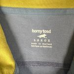 Horny Toad Womens L Light Blue 1/4 Zip Pullover Long Sleeve Shirt Green Accents Photo 3