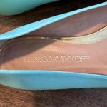 Rebecca Minkoff Light Blue Metallic Cap Toe Leather Flats Size 6 Photo 6