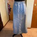 Hammerschmid 90s vintage denim midi skirt embroidered flowers pewter buttons 1X Blue Size undefined Photo 2