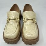Urban Outfitters Boca Croc embossed lug loafers cream Patent Platform Y2K US 9M Photo 1