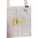 Bride Wedding Celebration Marriage Canvas Tote Bag With Gold Letters Photo 8