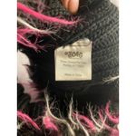 Y2K Punk Goth Furry Knit Scarf Black Pink Fluffy Neck Warmer 3C4G One Size Photo 2