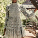 DÔEN | DOEN | Callie Dress / Cream Tisbury Paisley | Sz S Green Photo 0