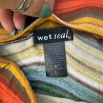 Wet Seal Y2K Boho Hippie Stripe Handkerchief Hem Elastic Skirt Braided Belt Photo 2