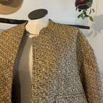 Liz Claiborne Textured Gold Speckled Snap Button Bomber Jacket Size XXL NEW Photo 1