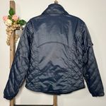 Nils Quilted Metallic Denim Ski‎ Jacket Blue Full Zip Size 12 Photo 6