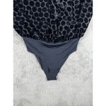ZARA  Bodysuit Top Velvet Polka Dot Long Sleeve V Neck Snap‎ Closure Party M Y2K Photo 7