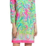 Lilly Pulitzer Beacon Pima Cotton Shift Dress In Tiki Pink Royal Lime Size XXS Photo 0