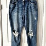 American Eagle High Rise Mom Jeans Sz 18 Stretch Denim Blue Photo 0