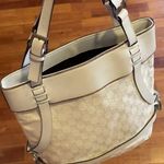 Gucci EUC   Monogram Calfskin Tote White with Cert. of Authenticity Photo 4