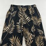 Joie  Black Palm Print Linen Blend Wide Leg Lounge Pant M Photo 6