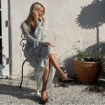 Spell & The Gypsy Ethereal Bohemian Witchy Fleur Frill Bias Maxi Dress Large White Photo 11