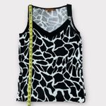 Women’s Belldini Black & White Animal Print Sleeveless Knit Top Size Medium Photo 4