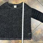 Mac + Jac Striped Metallic Sweater XL Black Photo 5