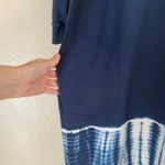 J. Jill Pure Jill Organic Cotton Sweatshirt Dress Womens Sz Medium Navy Pockets Blue Photo 2