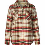 Sage Red and Cream Flannel Jacket Photo 0
