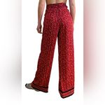 Carolina Herrera  Classic Silk Wide Leg Pants Red Photo 1