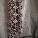 Elie Tahari  Samiyah Floral Embellished Collar Navy Pleated Cocktail Dress Size 6 Photo 3