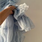 Mac Duggal  Ruffle Tiered Cut Out Chiffon Gown in Powder Blue 6 Photo 12