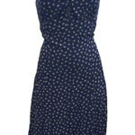 John Galt  Blue Floral Sleeveless Cami Camisole Tie Back Midi A-Line Dress Size S Photo 0