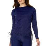 Lands End Women's Side Tie Sun Shirt Rash Guard Size Small 4 Photo 0