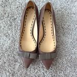 Enzo Angiolini Cute brown kitten heels with bow detail Photo 1