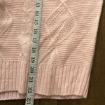 Simply Southern Womens Medium Fringe Sleeve Pullover Sweater Pink Cable Knit Photo 5