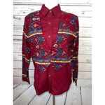 NWT Ozark Mountain Shirt Western Cowgirl Southwestern Vintage Medium Rodeo Women Red Photo 5