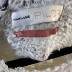 Anthropologie  Pilcro Petra Feathered oversized sweater cream navy size small Photo 14