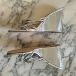 Topshop NWOB Rocco strappy heeled wedges in silver Photo 5