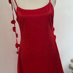Lena Scarlet Mini Dress with Rosette Details Red Size L Photo 0