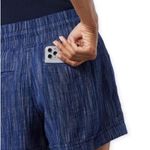 Athleta Cabo linen textured shorts navy 2 Photo 4