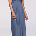 David's Bridal  Long Mesh Dress with Cowl Back Detail STYLE# F15933 18 Photo 0