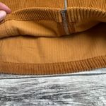 Bershka Womens Wide Wale Cord Corduroy Skirt S SM Small Warm Cognac Brown Zipper Photo 5