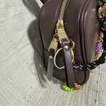 Steve Madden Bharlan Chocolate Shoulder Handbag with Bold Orange Mini Purse Photo 6