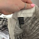 SheIn  Frenchy Plaid Print Black and White Cropped Pants Photo 3