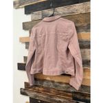 J Jill Denim Jean Jacket Womens Pink Button Up Trucker Stretch Pockets Sz SP Photo 1