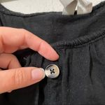 ASOS  Black Ruffled Shoulder Knee Length Dress Womens 14 Whimsigoth Buttons Photo 1