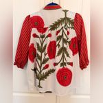 BOHO BOUTIQUE M Floral Red and White V Photo 6